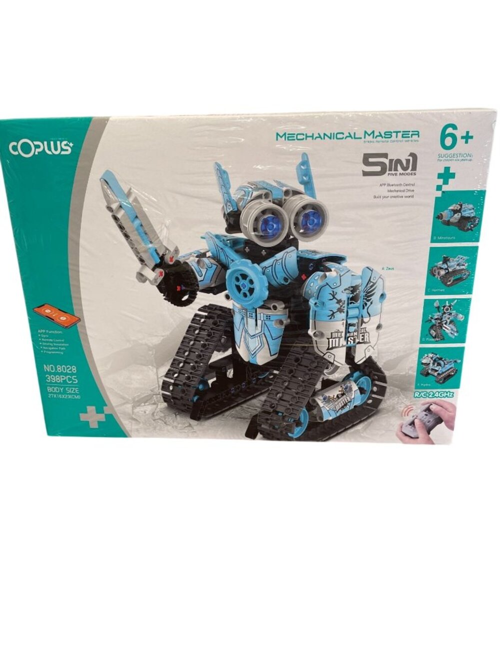 New Coplus Mechanical Master 5-in-1 STEM Robot Building Kit RC 398pcs